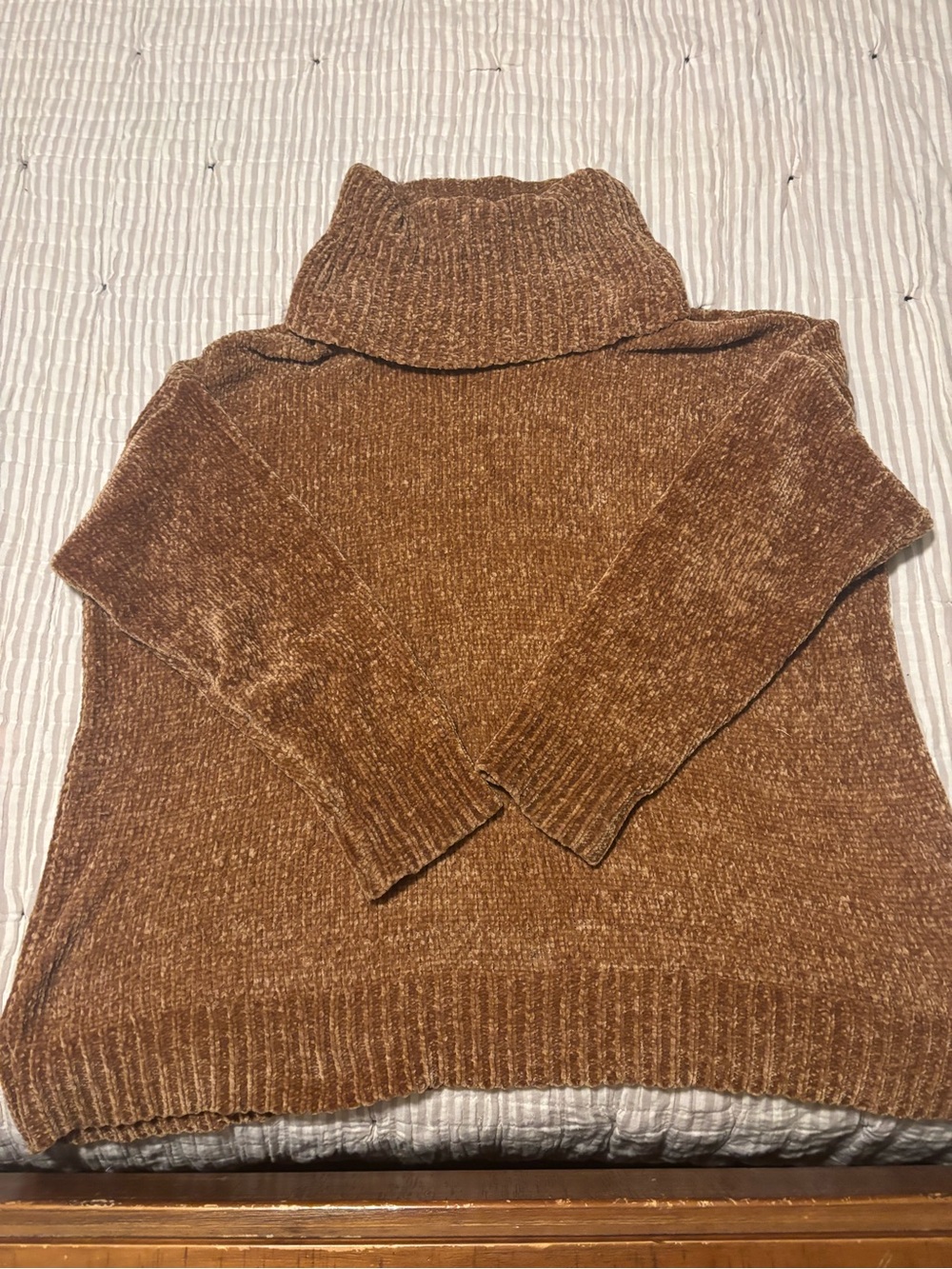 Show Me Your MuMu Womens Brown Corduroy Cowl Neck Sweater